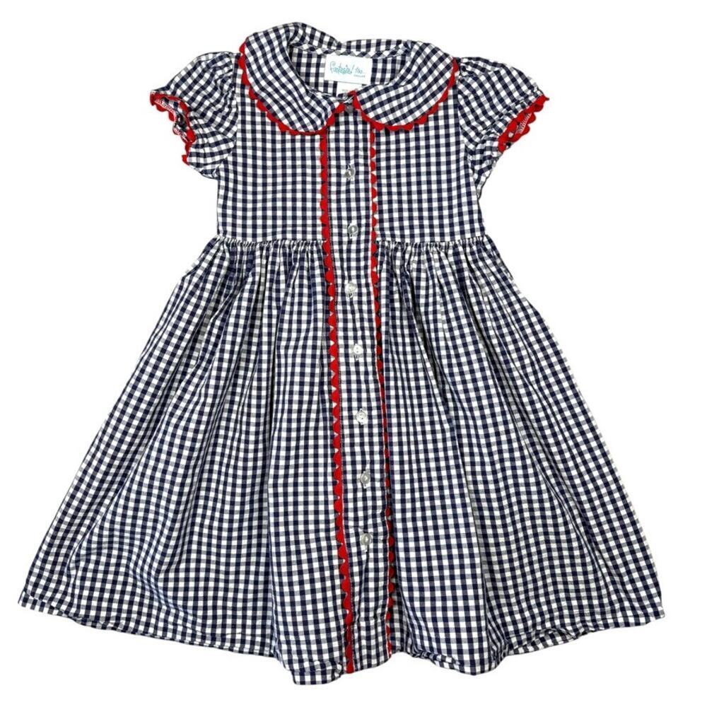 Funtasia Too Vintage Western Gingham Dress 4T - Picture 2 of 8